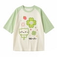 thumbnail image 3 of Womens Graphic T Shirts Loose Fit Cartoon Print Crew Neck Short Sleeve Tops for Japanese Style Wear Womens Tees White L, 3 of 3