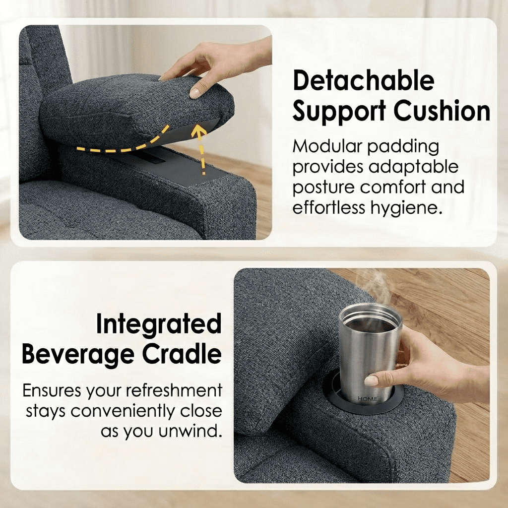 58" Convertible Sofa Bed Pull Out Couch Sleeper Loveseat with Teddy Fabric USB Charging Ports Adjustable Backrest Cup Holders and Side Pocket for Living Room Apartment Small Spaces,Dark Grey