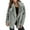 Gray, variant on Pntutb Coats for Women,Womens Autumn/Winter Solid Color Cardigan Plush Lapel Coat Tops
