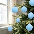 thumbnail image 6 of Christmas Decorations 6 PCS Flocked Christmas Balls Ornaments Set Multiple Styles Of Christmas Tree Decorations, 6 of 9