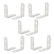 Stainless Steel L Shaped Angle Brackets Shelf Supports 1.97"X1.97", 10 pieces