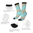 thumbnail image 3 of Vsdgher World Travel Line Icons Map Crew Socks for Men & Women, Breathable Casual Athletic Ankle Socks, 3 of 6