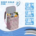 thumbnail image 6 of Travel Cooler Bag - Pioneer Flower Floral Print Pattern Camping Beer Cooler Backpack with Bottle Opener- Waterproof Insulated Picnic Backpacks - Cooler Bag for Beach, 6 of 6