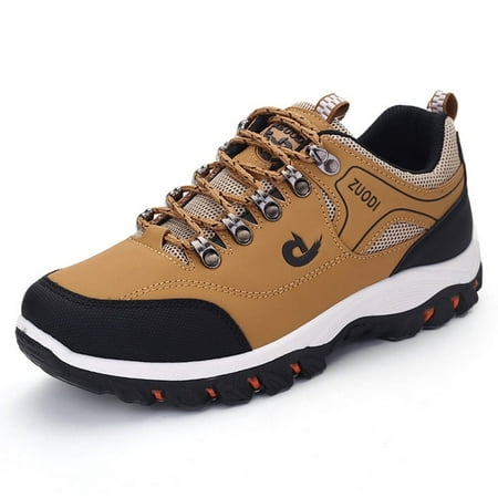 RIBONGZ Men Hiking Shoes Waterproof Non-slip Sport Shoes Casual Running Camping Shoes Outdoor Sneakers for Men Size