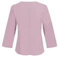 thumbnail image 4 of Cyber&Monday Deals Usmixi Clearance Sale Womens Tops Womens Casual Pullover Winter Breathable Cotton Linen Plus Size Loose Pullover Tops Fall Trendy Solid V-Neck Long Sleeve Blouses Shirts, 4 of 5