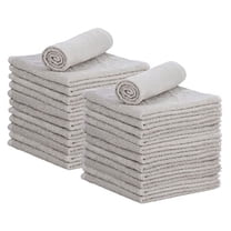 Superio Cotton Terry Washcloths Grey Towels 100% Cotton Cleaning Cloth 16" Rags Wash Clothes for Body and Face, Spa Towels, Multi Purpose (24, 12"x12")