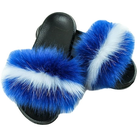 

PIKADINGNIS Women s Sandals Summer Sandals Colorful Plush Sandals Open Toe Home Sandals Bathroom Sandals Beach Slippers