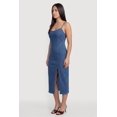 thumbnail image 2 of Women's Sleeveless Zip Back Denim Dress with Side Slit, 2 of 3