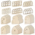 thumbnail image 1 of Fairy Door Wooden Garden Doors Craft Mini Window Fairy House Kit, 1 of 5