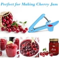 thumbnail image 3 of Cherry Pitter Tool for Kids, Heavy-Duty Cherry Pitters Corer Tool with Space-Saving Lock Design, Multi-Function Cherries Stoner Seed Remover Tool for Making Cherry Jam (Blue), 3 of 7