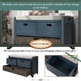 thumbnail image 4 of Fully Assembled TREXM Storage Bench with Removable Basket and 2 Drawers (Navy), 4 of 7