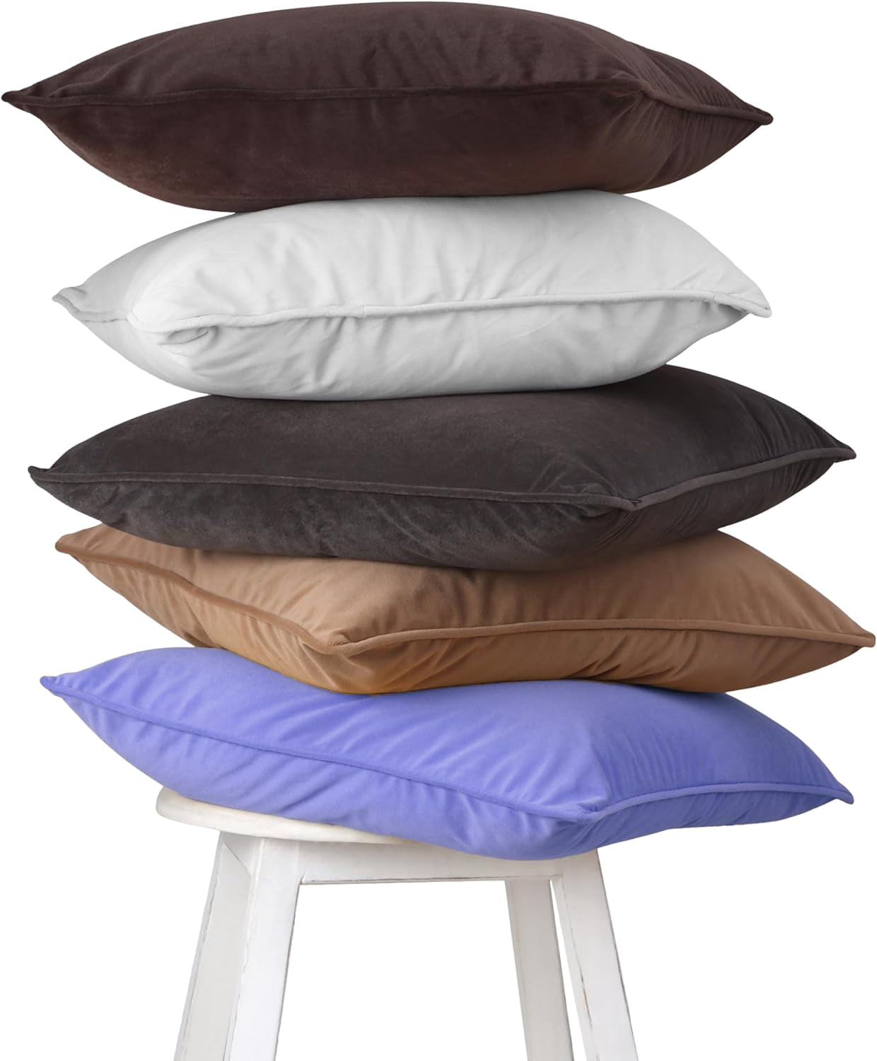 A1HC Hypoallergenic Down Alternative Pillow Inserts, 12x20 in, Rectangular, Pack of 2, Irish Coffee