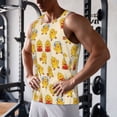 thumbnail image 5 of Lsque Cute Chicken Pattern Mens Tank Tops Muscle Athletic Quick Dry Sleeveless Workout Fitness T Shirts Beach Tank Top, Loose-fit Sleeveless Shirt for Men-X-Large, 5 of 7
