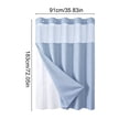 thumbnail image 3 of Waterproof Double Layer Shower Curtain, Waffle Weave Polyester Bath Curtain with Detachable Liner, Reinforced Grommet Top, Machine Washable, Standard Size for Bathtub and Shower Stall, 3 of 6