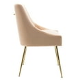 thumbnail image 3 of WestinTrends Carlo Upholstered Velvet Accent Chair with Gold Metal Legs, Biege, 3 of 9