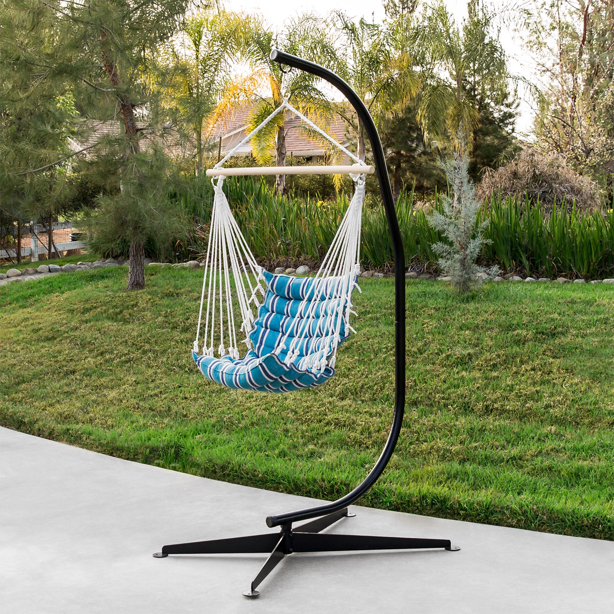 Best Choice S Metal C Stand For Hammock Or Porch Swing Black