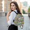 thumbnail image 6 of FORMRS Mini Backpack Purse for Women Quilted Travel Daypack Casual Shoulder Bag, Green Cartoon Trucks Pattern, 6 of 7