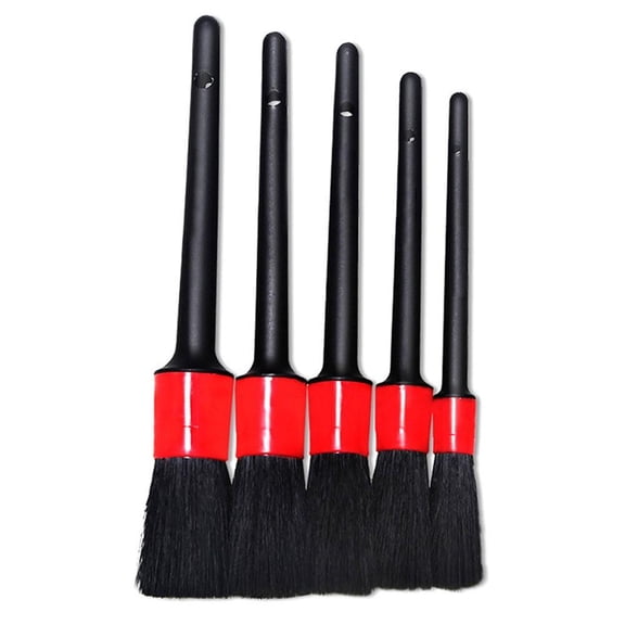Car Cleaning Brush with 5 Sizes, PP Plastic Handle, Suitable for All Vehicles, Wet and Dry Use