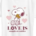 thumbnail image 3 of Peanuts - Love Is Snuggles And Cuddles - Women's Short Sleeve Graphic T-Shirt, 3 of 6