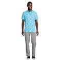 thumbnail image 2 of Birdie Bound Men's and Big Men's Graphic Flamingo Print Golf Polo Shirt, Sizes S-3XL, 2 of 6
