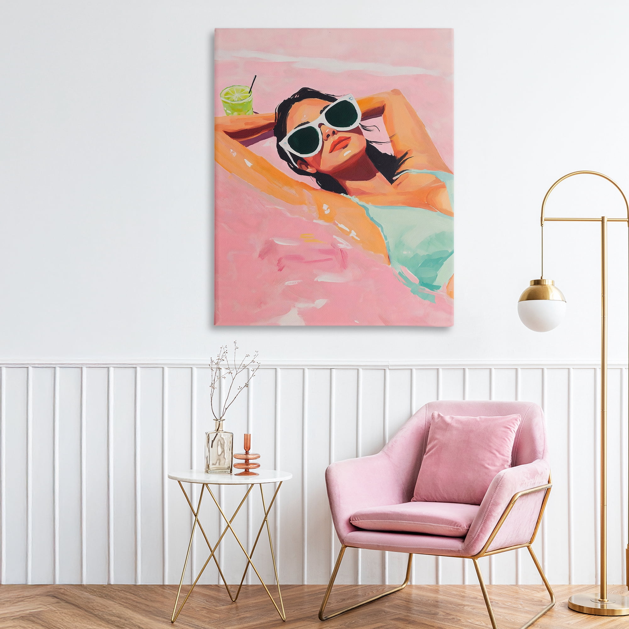 Stupell Industries Trendy Summer Girl Canvas Wall Art, design by The Prints Vibe