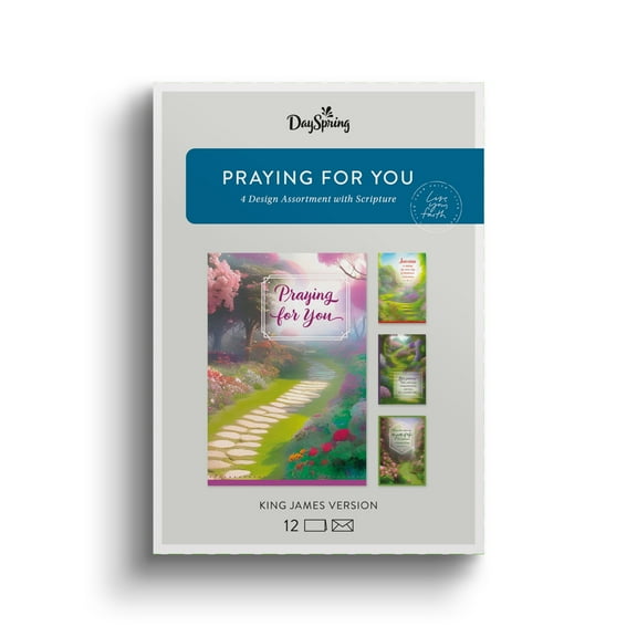 Card-Boxed-Birthday-Praying For You-Pathways KJV (Box Of 12)