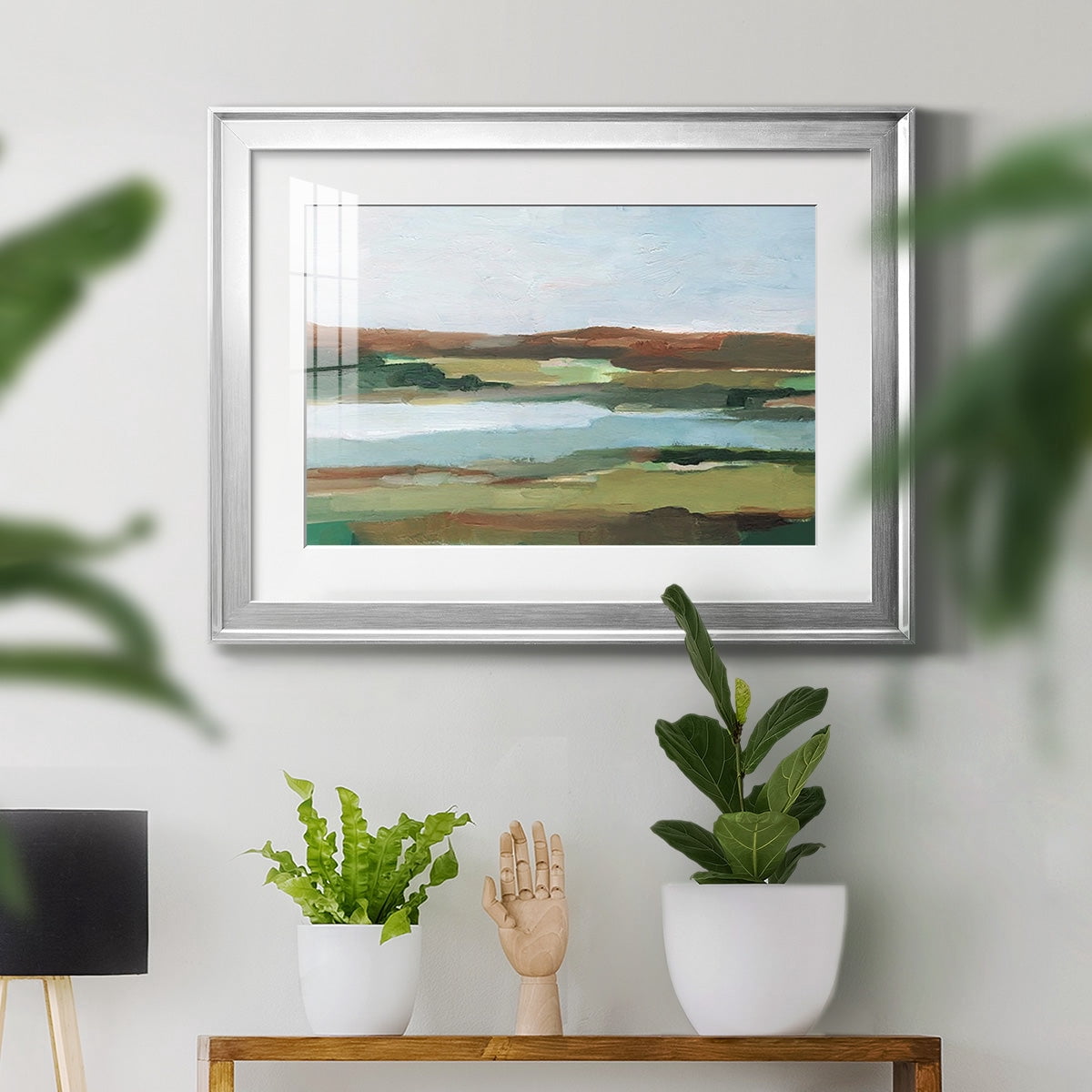 Autumn River Crossing II Premium Framed Print - Ready to Hang