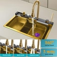 thumbnail image 5 of Commercial Grade Kitchen Sink, 31.5 x 17.7 inch Kitchen Single Bowl, Stainless Steel Drop In Workstation, 5 of 9