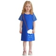 thumbnail image 2 of Robes pour Filles Robe Brodée pour Tout-Petits Manches Courtes Été Décontracté Confortable pour Activités Extérieures, 2 of 6