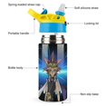 thumbnail image 3 of Yu-Gi-Oh Kids Water Bottle with Silicone Straw And Spill-Proof Lid, 16.9oz Stainless Steel Double-Wall Vacuum Insulated Water Bottles for Boys Girls, 3 of 8