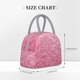 thumbnail image 2 of Fotbe Pink Glitter Bolsa de Almuerzo con Estampado, Lonchera Aislada, Contenedor de Comida Reutilizable Tipo Cooler a Prueba de Fugas, 2 of 6