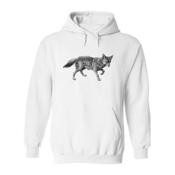 Jackal Drawing Hoodie Women -Image by Shutterstock, Female Medium