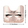 thumbnail image 1 of 1pc/set Glitter Eyelash Bathmat & Shower Curtain, Bath Curtain With 12 Hooks, Anti Slip Bathmat, U Shaped Toilet Mat And Toilet Cover, Bathroom Accessories, Bathroom Decor, 1 of 4