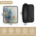thumbnail image 4 of Hair Tool Organizer Bag with Heat Resistant Mat Removable Travel Storage Case for Hot Air Brushes Curling Irons Blue Crab and Shells, 4 of 8