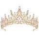 thumbnail image 1 of COCIDE Tiara y corona de oro rosa para mujer, coronas de reina de cristal, tiaras de princesa con diamantes de imitación para niña, novia, accesorios para el cabello de boda, fiesta de cumpleaños, gra, 1 of 4