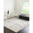 thumbnail image 4 of Unique Loom Whitney Collection Area Rug - Bordeaux (8' Square Cloud Gray/Blue), 4 of 12