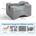 thumbnail image 3 of Knee Pillow for Side Sleepers,Memory Foam Leg Sleeping Between Knees,Knee Cushions Hip,Back,Joints,Sciatica Pain Relief Pillows,Spinal Alignment Support,Grey, 3 of 4