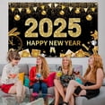 thumbnail image 4 of Fondo de Feliz Año Nuevo en negro, 180 x 115 cm, fondo de Año Nuevo, pancarta de Año Nuevo 2025, 4 of 5