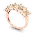 thumbnail image 2 of 2.5 ctw Wedding Band for Women - 14K Rose Gold Natural Morganite Stackable Eternity Ring, 2 of 6