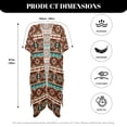 thumbnail image 6 of HELLHERO Geometric Totem Bathing Suit Cover Ups Kimono High Quality Fabrics Long Bikini Coverups, 6 of 6