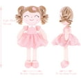 thumbnail image 6 of Gloveleya Baby Girl Gifts Plush Dolls Curly Hair Doll Soft Girls Toy Love Heart Pink Dress 16 Inches, 6 of 11