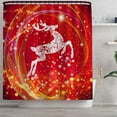 thumbnail image 1 of Bathroom Shower Curtain71“ W x 71“ H Christmas Tree Santa Snowman Shower Curtain Multicolor, 1 of 3