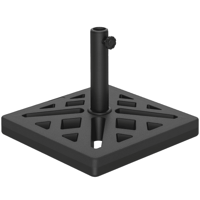 Outsunny Garden Parasol Base, 33lbs HDPE Outdoor Umbrella Base Black