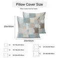 thumbnail image 3 of Waterproof Throw Pillow Covers Set of 2, 26x26 Inch Blue Brown Color Blocks Decorative Pillowcases Outdoor Pillow Slip Cushion Covers Set for Couch Tent Modern Abstract Oil Painting Art, 3 of 7