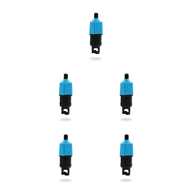 Kenally Adaptador de válvula de aire Tablero de paleta Adaptadores de bomba inflable Remo reemplazable Bicicleta de kayak reutilizable Azul 5piezas