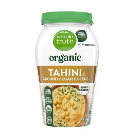 Simple Truth Organic Tahini Ground Sesame Seeds Stone Ground No Preservatives Non-GMO 12 Oz   2 Pack
