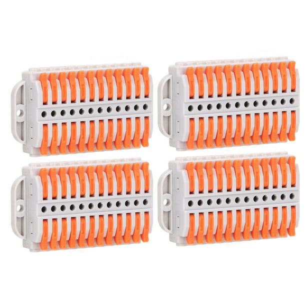 Bloque de terminales de conductor, 4 piezas, conectores de cable de conductor de cable compacto, conector de cableado eléctrico, innovación moderna