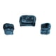 thumbnail image 2 of Muebles en miniatura para casa de muñecas de franela a escala 1/30, sofá doble individual. Azul, 2 of 8