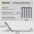 thumbnail image 3 of Outsunny 2 Pcs Folding Beach Lounge Chair w/ Pillow, Light Grey, 3 of 10