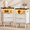 White-2PCS, variant on End Table with Charging Station, Smart LED Night Stand with 2 Wooden Drawers and Storage Shelf, Bedside Table with USB Ports & Outlets, for Living Room/Bedroom, White